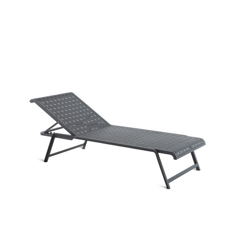 Tline Outdoor Chaise Lounge, Black
