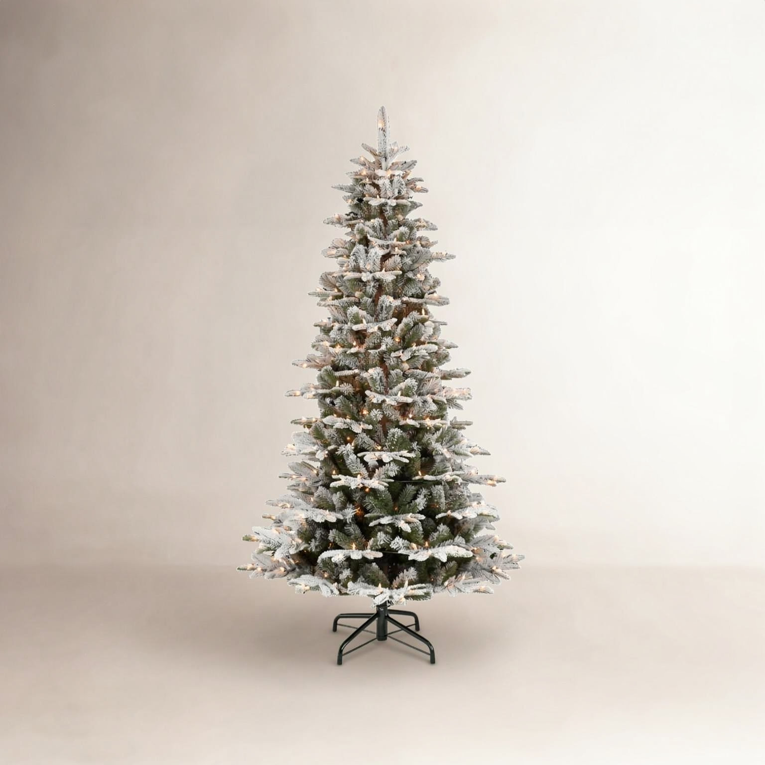 Lighted Artificial Fir Christmas Tree, 7.5'