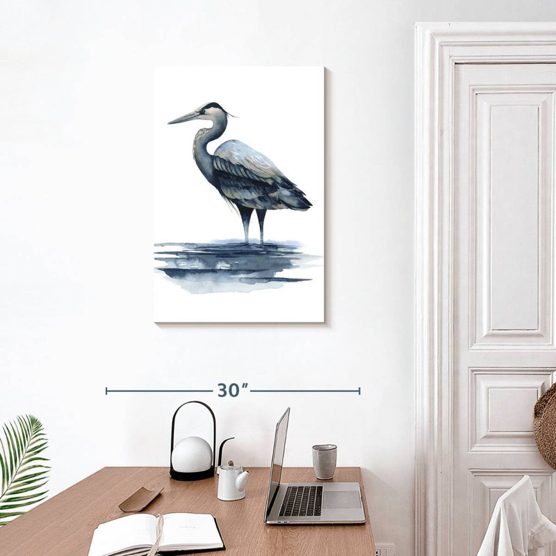 Brampt Azure Heron I, 30" H x 20" W