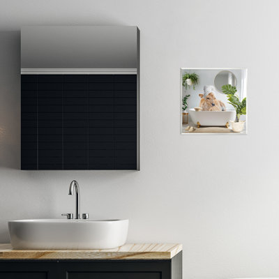 Pampered Cow in Bath Wall Plaque, design by CAD Designs