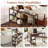 360° Rotation Mobile Laptop Table With 2-tier Storage Shelves & 6 Universal Wheels-361533405