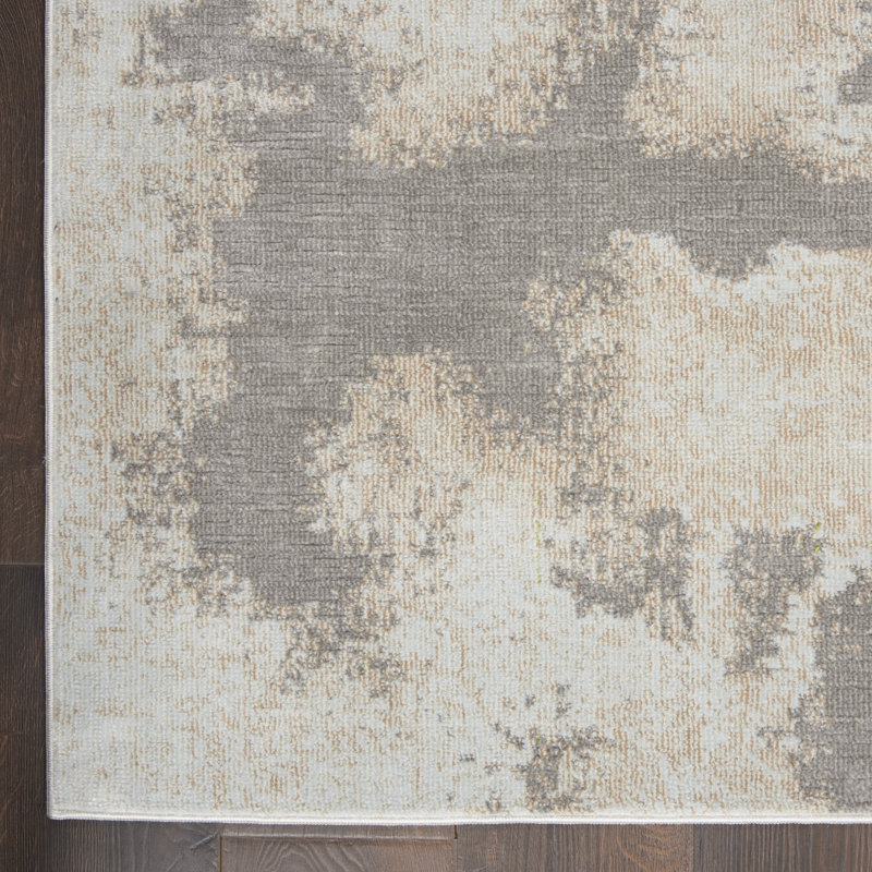 Tapis gris moderne Greta, Rectangle 4 pi x 6 pi