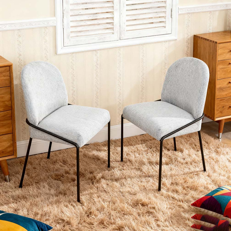 Chaise de salle à manger moderne, Gris clair