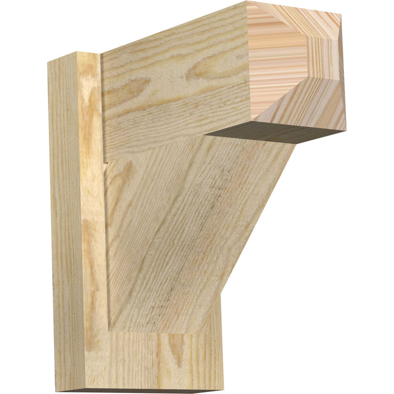 Artisan traditionnel en bois rustique, Sapin Douglas de 6 po (sciage brut), P 12 po x H 12 po