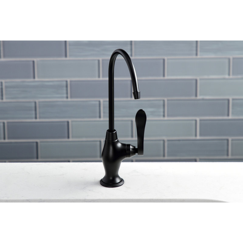 Kingston Brass NuWave French Single-Handle 1-Hole Deck Mount Water Filtration Faucet, Polished Brass