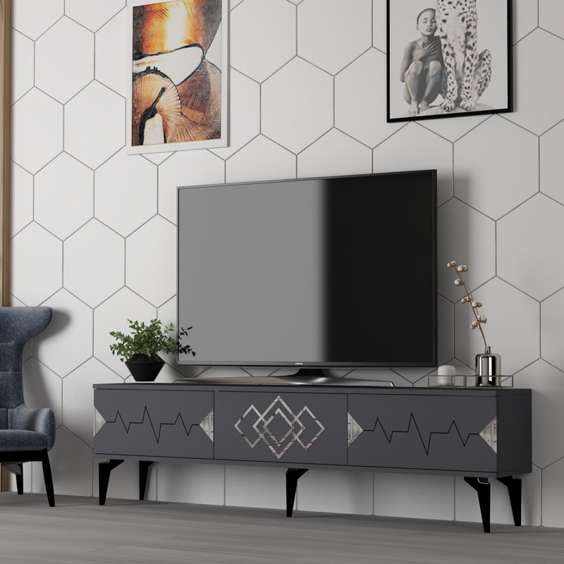 TV Stand, Silver/Anthracite
