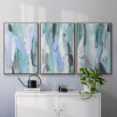 «Ocean Crush I», reproduction sur toile 3 pièces