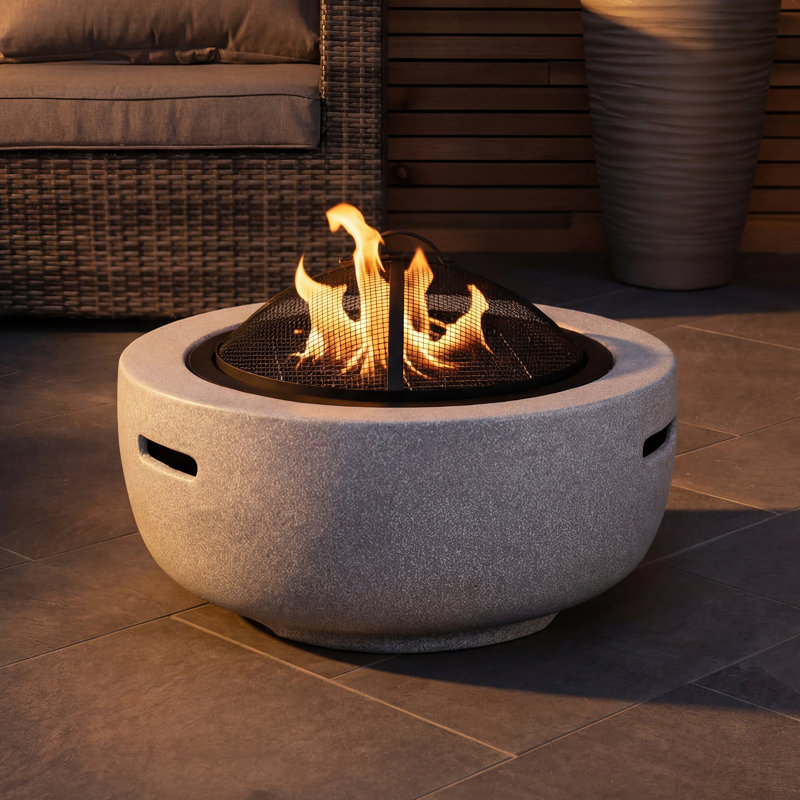 Cyrell Round Stone Charcoal Smokeless Fire Pit