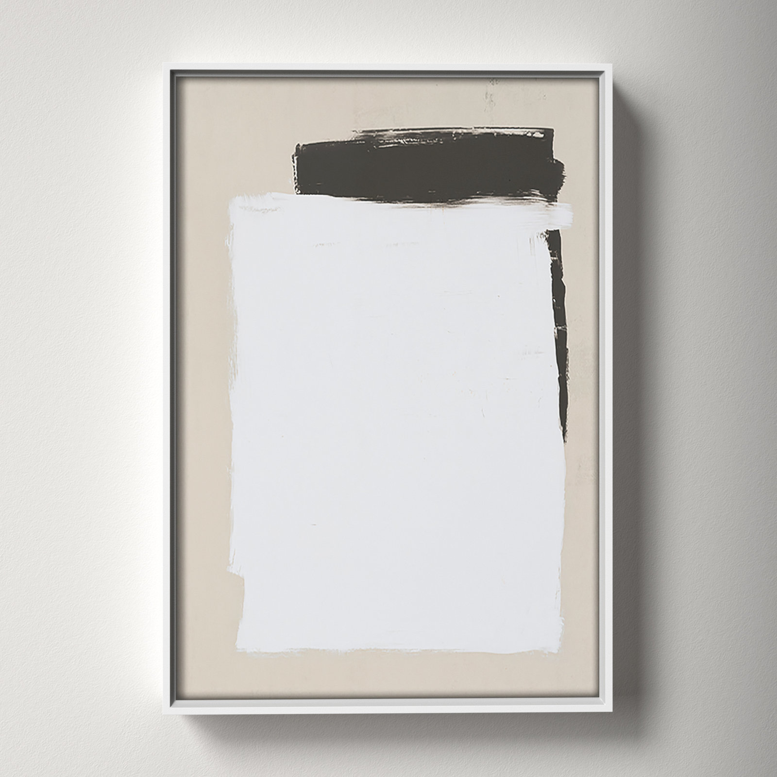 Two Mirrors, 19.5" H x 13.5" W, Framed Canvas, White