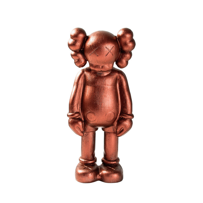 Hand-Painted Decorative Object, Copper Color, 4.7 x 10.2 x 3.1 Inches | 100% Polyester Material | Unique Home Accent Piece, Perfect for Living Room & Office Decor | Adds Elegance & Character to Any Space