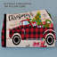 Literie Shenglei à motif de camion de Noël et carreaux Buffalo en microfibre avec 2 taies d'oreiller, 1 place (garnitures non comprises)-121832880-122530855