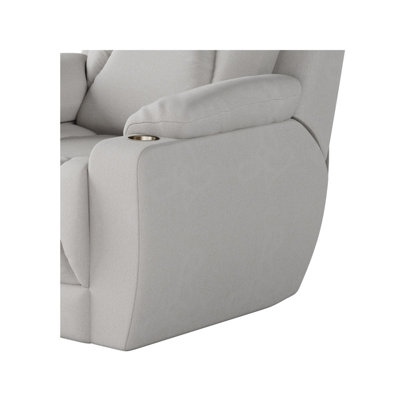 Fauteuil inclinable près du mur pour homme, Blanc, Tissu