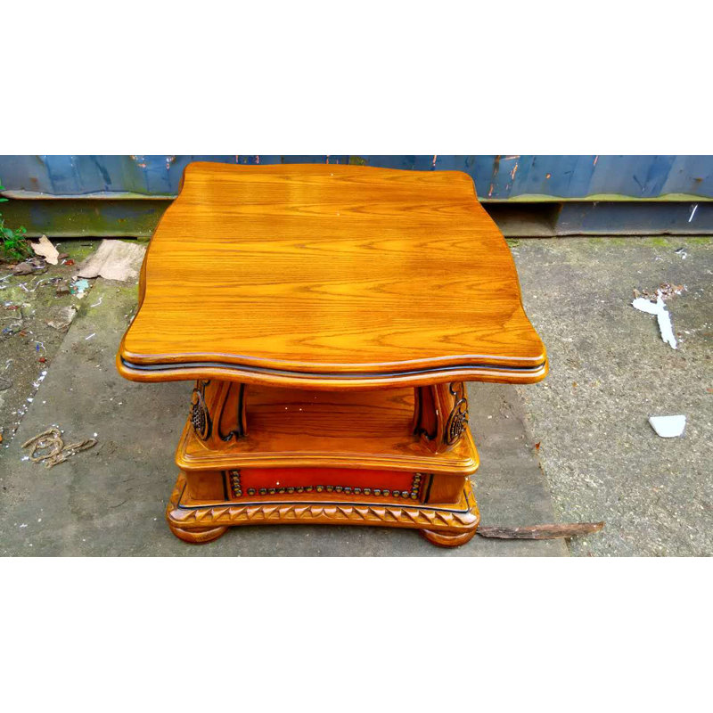 Clift Solid Wood End Table, Tan