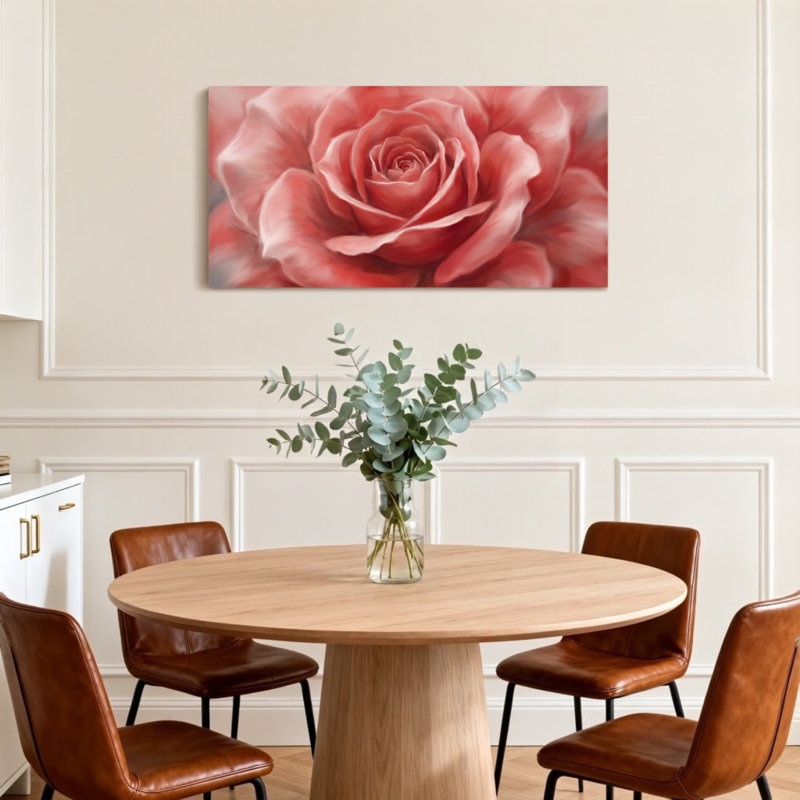 «Plants & Flowers Red Rose», reproduction d'art sur toile, H 28 po x l 58 po