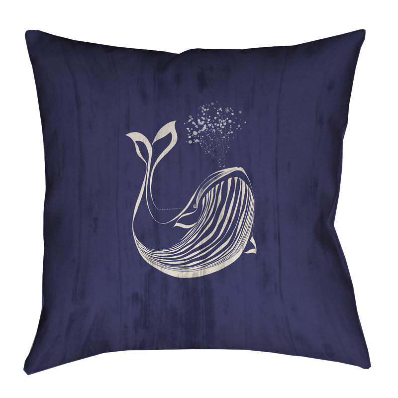 Katelyn Smith Whale 100% Cotton Pillow Cover, 14 po x 14 po