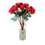12 pièces 27 po Real Rose rouge - fleur artificielle de 4 po de diamètre