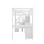 Structure de lit simple de taille mezzanine avec bureau intégré et tiroirs-693539120