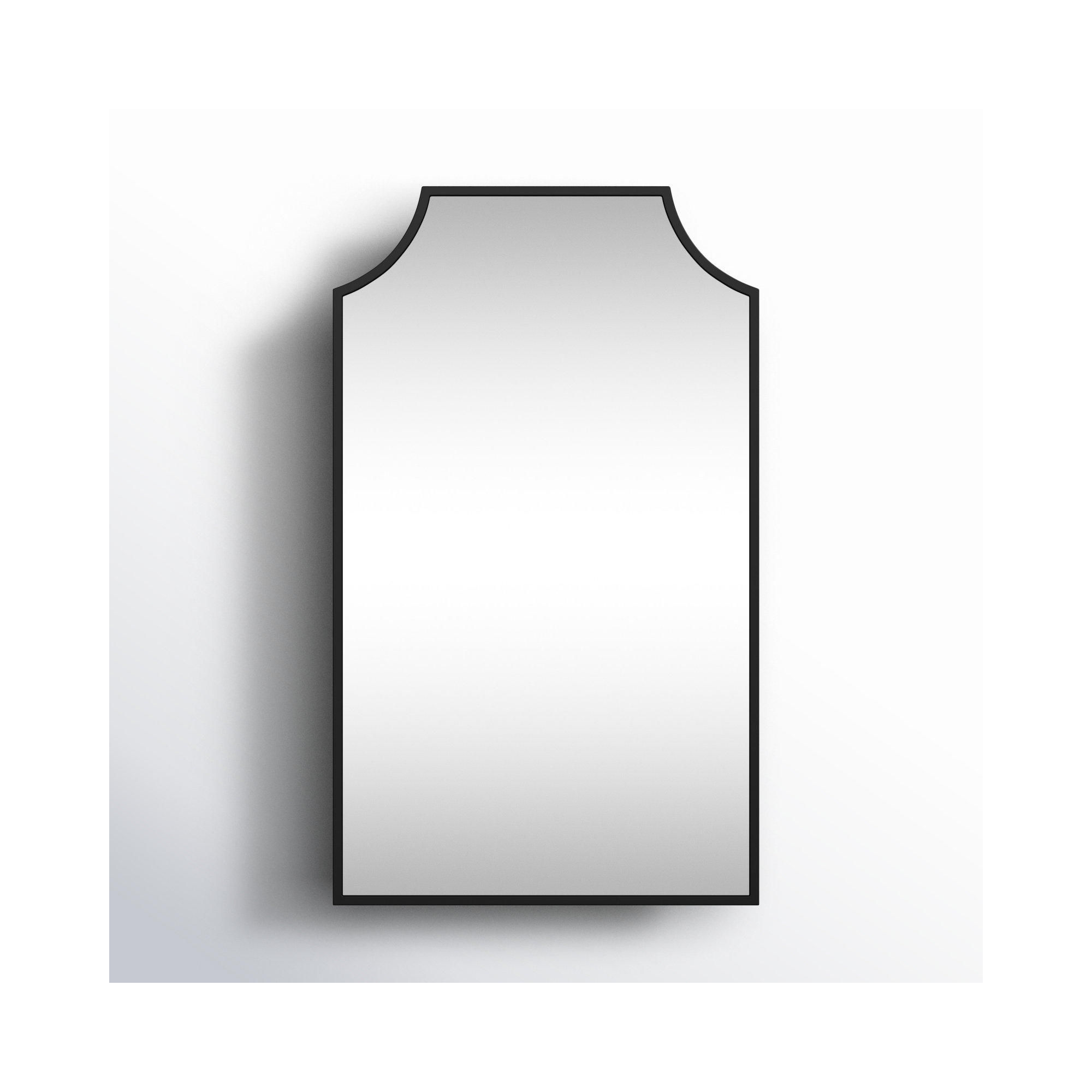 Simone Medicine Cabinet, Recess and Surface Mount,  Black