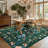 Washable Floral Rug Non-Slip Modern Farmhouse Living Room Carpet, Non-Shedding Low Pile Floor Mats, Foldable Print Accent Indoor Rug for Bedroom, Playroom, Nursery-677570041-677570043