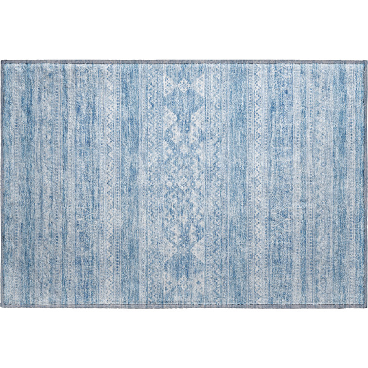 Premium Machine Washable Prisco Sky Rug