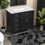Meuble-lavabo et lavabo de salle de bain élégant et moderne, finition noire 36 po, rangement réglable