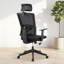 Chaise de bureau ergonomique en maille à dossier haut, chaise de bureau robuste pouvant supporter jusqu'à 159 kg (350 lb) avec appui-tête réglable, soutien lombaire, fonction inclinable et accoudoirs pliables.-575716245