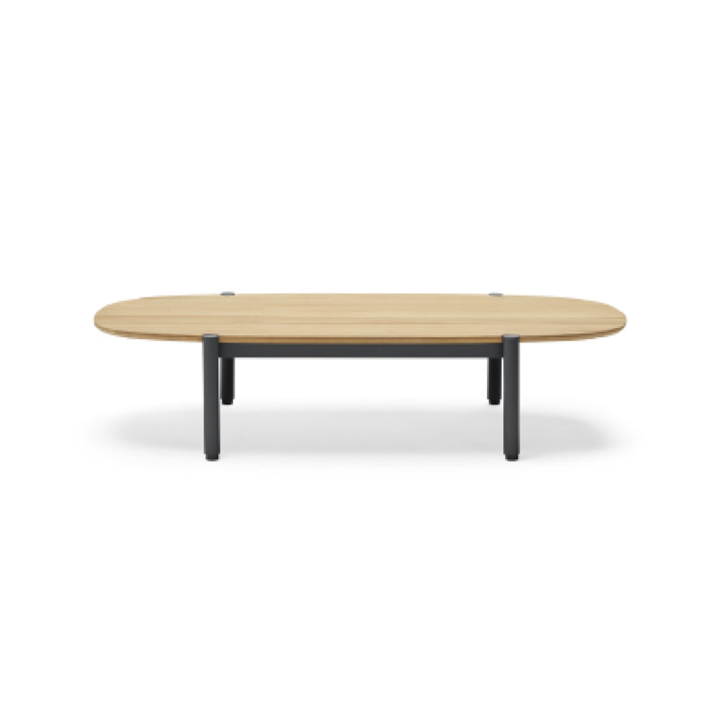 52'' Teak Outdoor Coffee Table, Charcoal