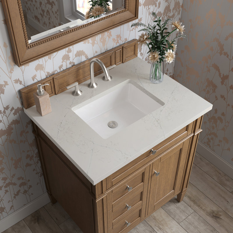 Brittany 30'' W Single Vanity, Saddle Brown, Siberian, 8" Widespread