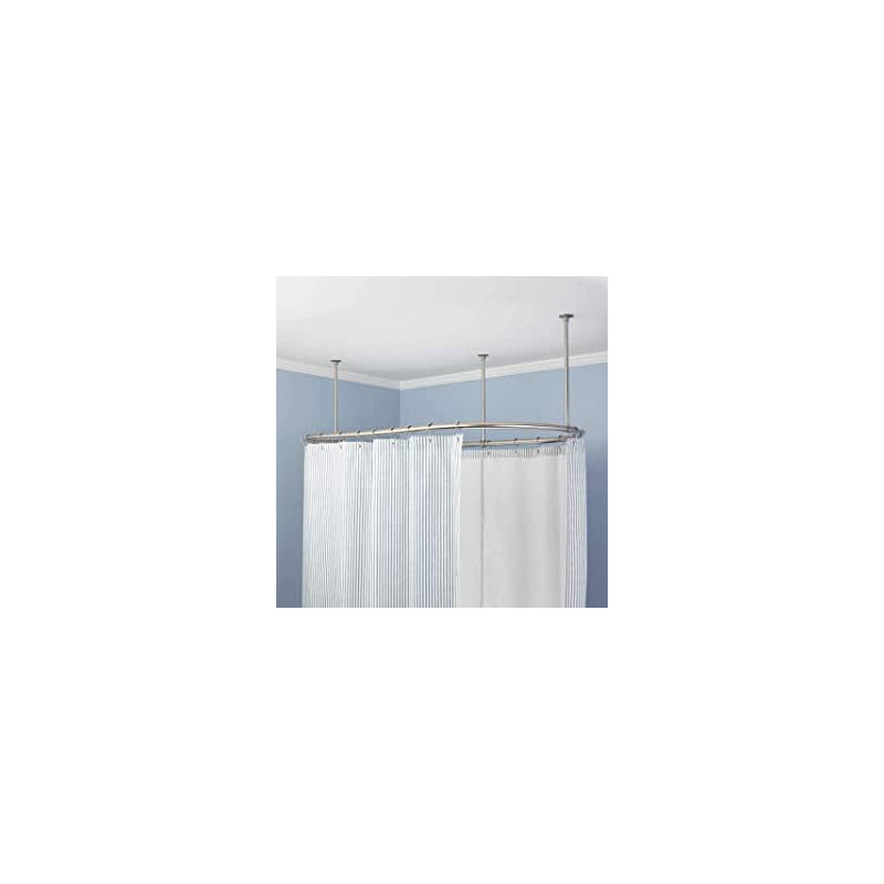 Mullaney 150cm Curved Fixed Shower Curtain Rail