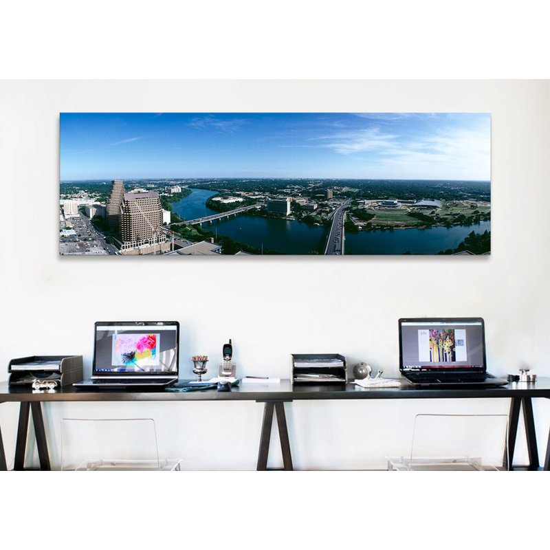 Panoramique austin, texas, reproduction de photo sur toile, H 12 po x l 36 po x P 1,5 po, Toile tendue
