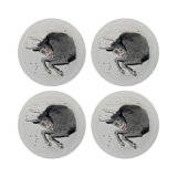 Zodiac Taurus Vegan Leather Round Pebble Placemat