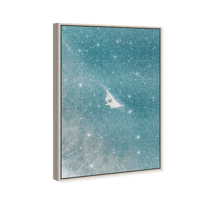 Aquamarine Breath Print by Oliver Gal, 16"H x 11"W, Silver Floater Frame