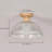 Ribber Glass Semi Flush Light