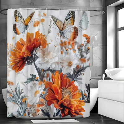 Shower Curtains with Hooks Included
