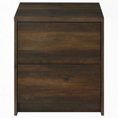 2-Drawer Nightstand LED Lights And USB