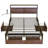 Antioch Queen Bed with 4 Drawers and Open Storage Headboard, Adjustable LED Light and Charging Station, No Box Spring Needed-1898476079-1916939460