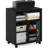 Home Office Under Desk Printer Holder with Wheels and 2 Lockable Swivel Casters, Espresso