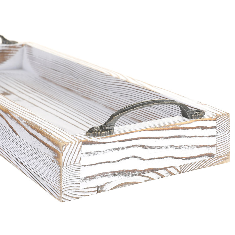 Bathroom Accessory Tray, Whitewashed