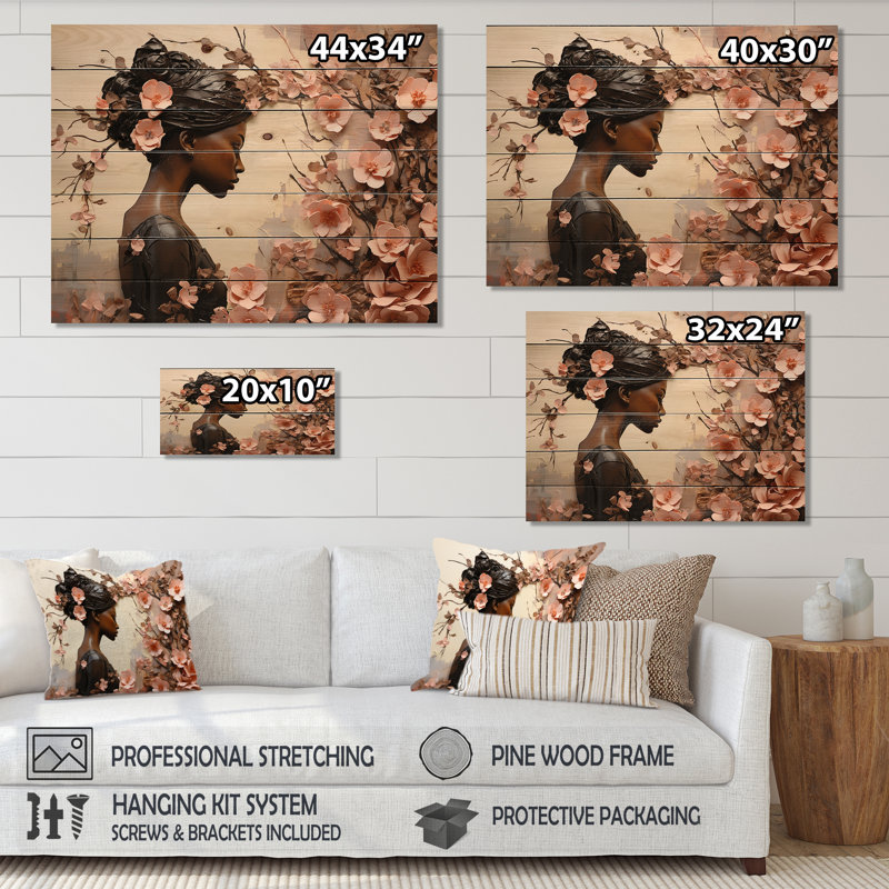 Derry - Panneaux de décoration murale en bois tendance, H 24 po x l 32 po