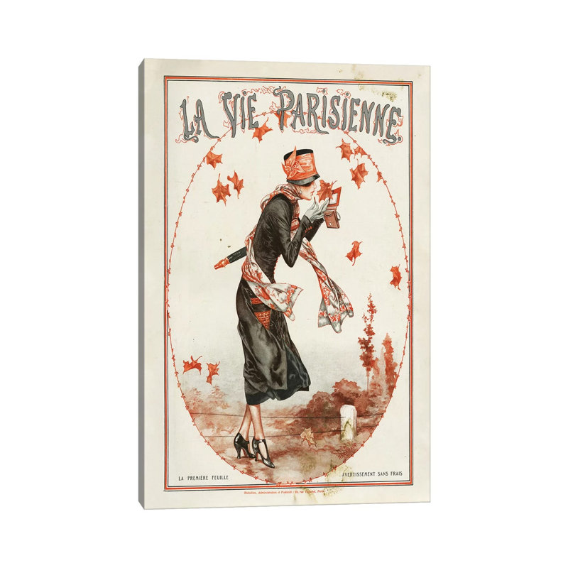 1924 La Vie Parisienne Magazine Cover 1 Piece Wall Art on Canvas, 45.72cm H x 30.48cm W