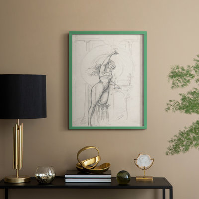 Reproduction d'art encadrée rétro S III - bois massif