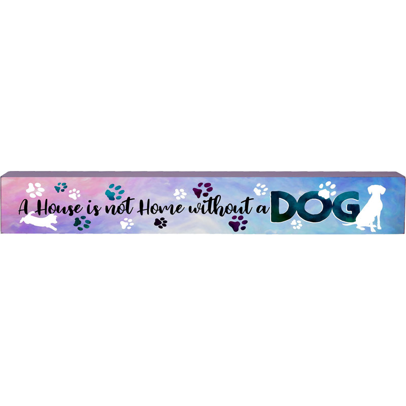 Dog Long Wood Sign