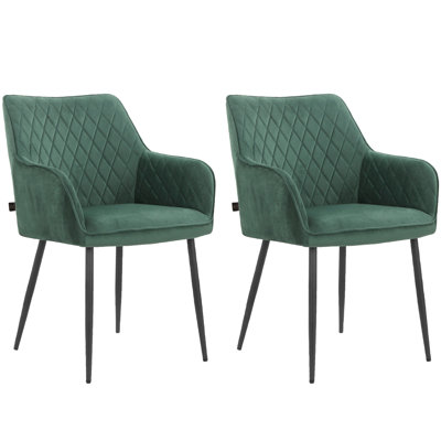 48.5cm H Velvet Upholstered Metal Side Chair