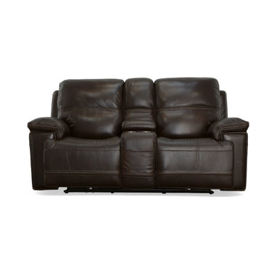 Fenwick Power Reclining Loveseat with Console and Power Headrests by Flexsteel
