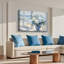 Fleur rustique, art mural, fenêtre, paysage marin, bord de mer, paysage, peinture, hortensia blanc, impressions sur toile-275133186