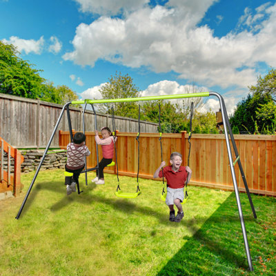 Interesting Swingset With  Plastic Safe Swing Set 440Lbs For Outdoor Playground With Face To Face Without Tee
