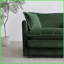 Canapé de salon Mid-Century moderne en chenille 3 places avec 5 coussins - Canapé de salon vert avec structure en bois massif