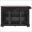 Versatile Farmhouse Kitchen Island with Tempered Glass Doors, Power Outlets, and Rolling Wheels for Efficient Storage and Mobility-245646243