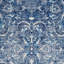 Tapis bleu / blanc en polyester tissé à la machine Espinosa Ikat-915308626