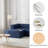 Compression Comfy Cloud 76" Wide 3-Seat Modular Sofa Couch Upholstered Sectional with ottoman-407827385